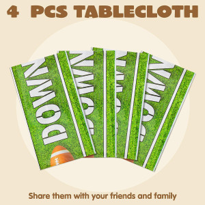 JOYIN 4 Pack Game Day Football Tablecloth Table Co...