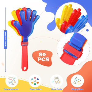Sratte 80 Pcs Hand Clappers Plastic Noise Makers P...