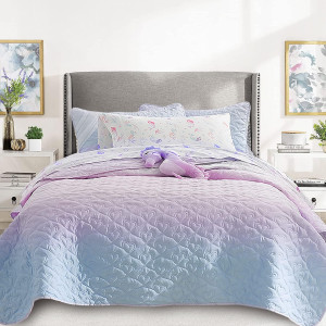 Quilt Set Full Queen Size 3 Piece, Bailey Pattern...