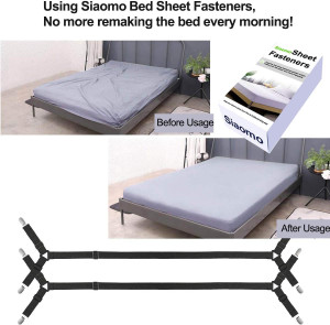 Bed Sheet Holder Straps - Adjustable Crisscross Cl...