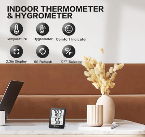 DOQAUS Digital Hygrometer Indoor Thermometer Humid...