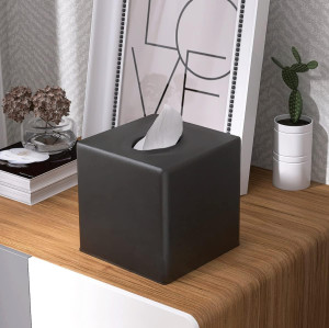 Tissue Box Cover, Square Facial Tissue Holder Stor...