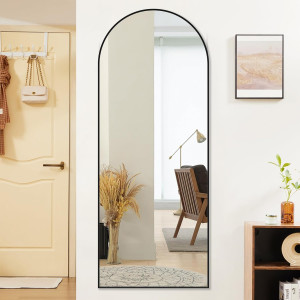 Sweetcrispy 64"x21" Arched Full Length Mirror, Sta...