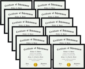 ELSKER&HOME 8.5 x 11 Frame Black 12 Pack, Certific...