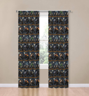Jay Franco Kids Window Drapes - 4 Piece Curtain Se...