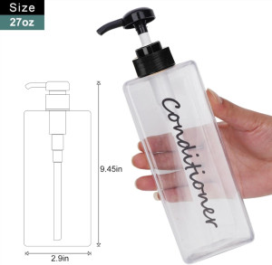 Shampoo Dispenser - Refillable Shampoo and Conditi...