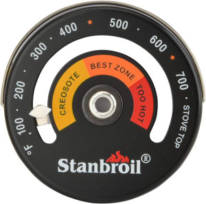 Stanbroil Wood Stove Top Surface Thermometer, Magn...