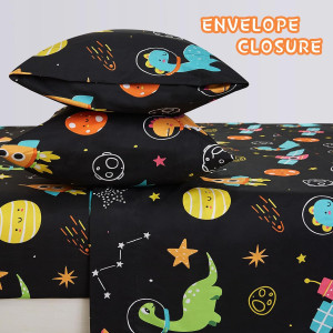 Yibeizi Dinosaur Space Twin Sheets Set for Boys, K...