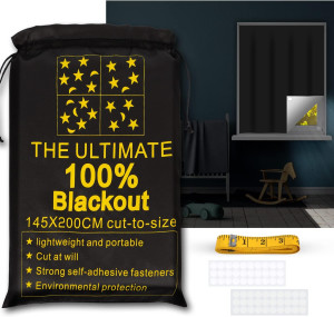Portable Blackout Shades (79" x 57") Window Curtai...