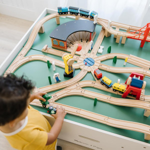 Melissa & Doug Deluxe Wooden Multi-Activity Play T...