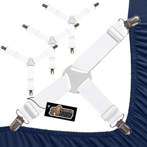 Gorilla Grip Bed Sheet Straps, Adjustable Elastic...