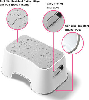 UNCLE WU Kids Step Stool - Lightweight and Easy to...
