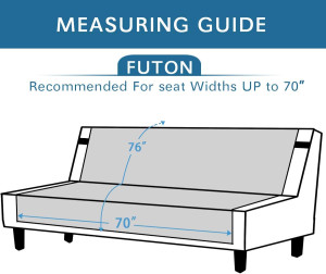 H.VERSAILTEX Reversible Futon Slipcover Water Repe...