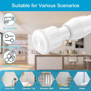 AIZESI 2PCS White Tension Rod 16 to 28 Inch, Adjus...