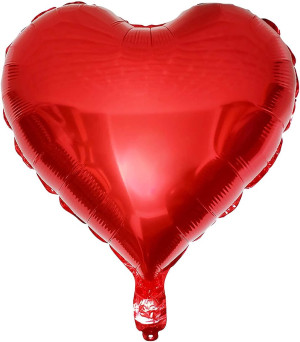 10Pcs Red Foil Heart Shaped Balloons 18 Inch Heart...