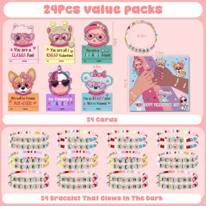 Friendship Bracelet Valentines - 24 Packs Valentin...