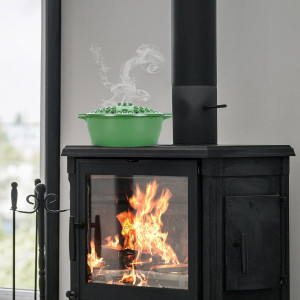 STBoo Wood Stove Steamer: Cast Iron Fireplace Humi...