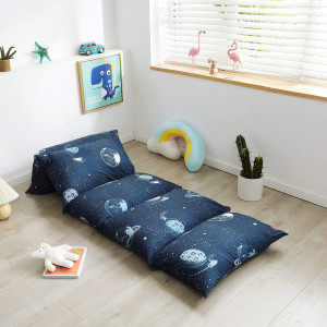 Mengersi Galaxy Kids Floor Pillow Case Bed Cover,...