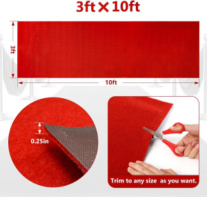 3ft x 10ft Extra Thick Red Carpet redcarpet for Pa...