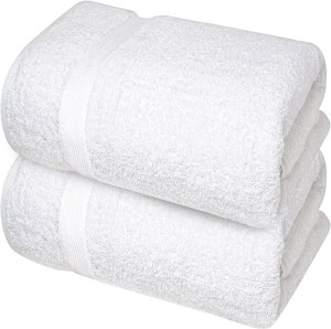 Infinitee Xclusives Premium White Bath Sheets Towe...