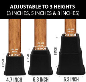 Utopia Bedding Adjustable Bed Furniture Risers - E...