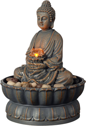 Home Décor 9.6" Tabletop Fountain Exquisite Smile...