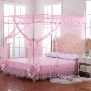Twin Canopy Bed Curtains - 4 Corner Canopy for Bed...