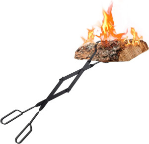 Log Grabber Fireplace Tongs Wood Fired Oven Tool G...