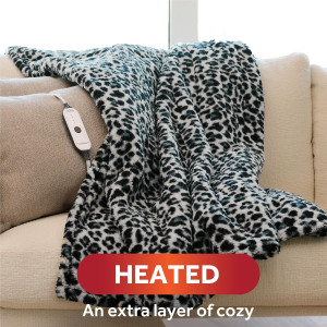 Sunbeam Printed Royal Sherpa Foot Pocket Heated Th...