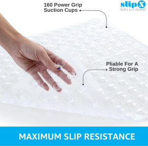 SlipX Solutions Essential Square Shower Mat, 21"x2...
