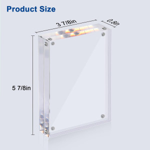 4x6 Acrylic Picture Frames 1 Pack, 20% Thicker Cle...