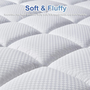 MATBEBY Bedding Quilted Fitted Queen Mattress Pad...