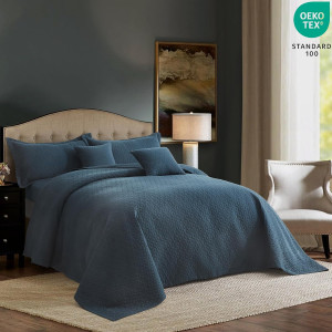 Oversized King Bedspread 128x120 Extra Wide, Moder...
