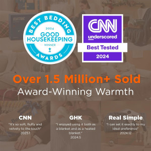 Bedsure Heated Blanket Electric Throw - Soft Ribbe...