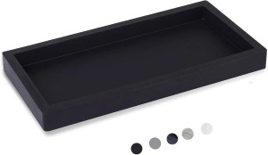 Small Silicone Bathroom Vanity Tray Rectangle Soap...