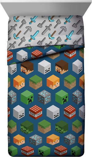 Jay Franco Minecraft Isometric Characters Twin Com...