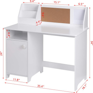 UTEX Kids Study Desk with Storage, Wooden Children...