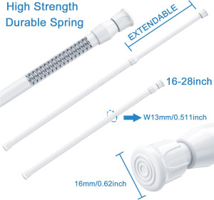 AIZESI Spring Tension Curtain Rods Short Tension R...