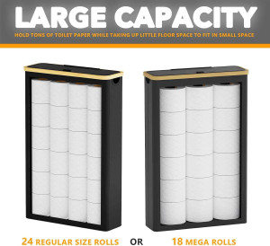 SpaceAid Extra Large Toilet Paper Storage with Lid...