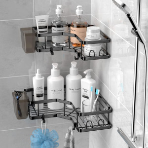 Corner Shower Caddy, 2 Pack Adhesive Shower Corner...
