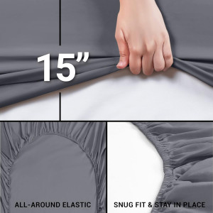 Utopia Bedding King Fitted Sheet - Bottom Sheet -...