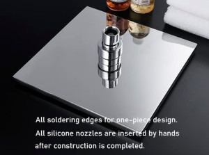 Aquaiaw Fixed Rainfall Shower Head, Seamless Laser...