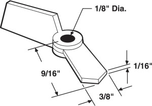 Prime-Line PL 7920 Turn Button with Screws, Nylon,...