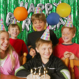 2 Pack Green Streamers Backdrop Jungle Party Decor...