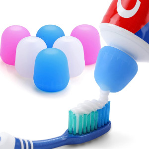 6 Pack Silcone Toothpaste Cap, Tnvee Reusable Self...