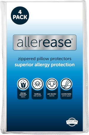 Set of 4 Standard/Queen AllerEase Pillow Protector...