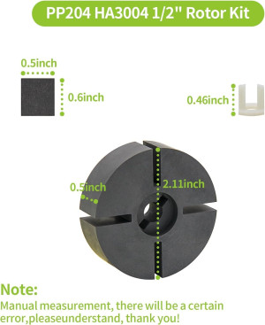 PP204, HA3004 1/2" Rotor Kit for Desa, Reddy, Mast...