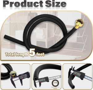 Dehumidifier Drain Hose, 3/4 Inch FHT, 5 Feet with...