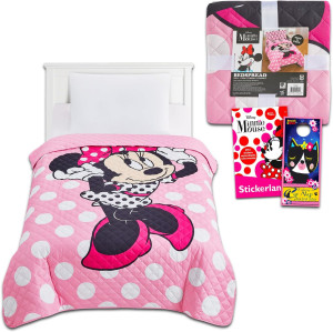 Minnie Mouse Bedspread Twin Set for Kids - Bundle...