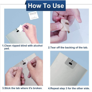 (30 Set/ 60 Pieces) Clear Vertical Blind Repair Ta...